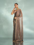 Mohey Elegant Grey Chinon Saree