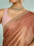 Mohey Elegant Rust Red Chinon Saree