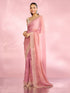 Mohey Radiant Pink Organza Saree