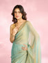 Mohey Ethereal Light Blue Organza Saree