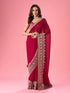 Mohey Pink Elegance Organza Saree