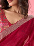 Mohey Pink Elegance Organza Saree