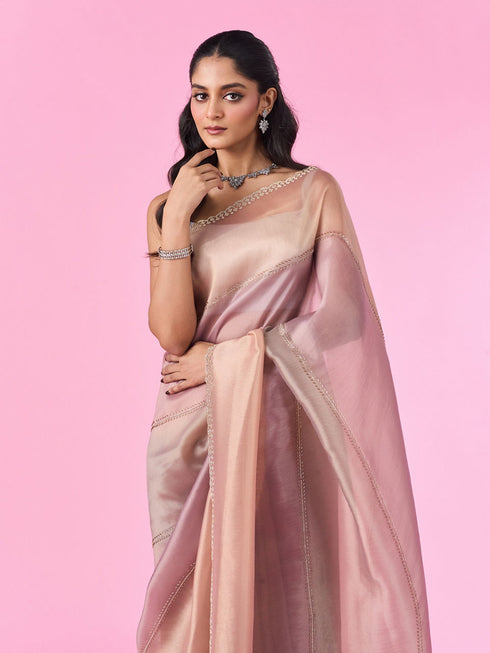 Mohey Purple Palette Organza Saree