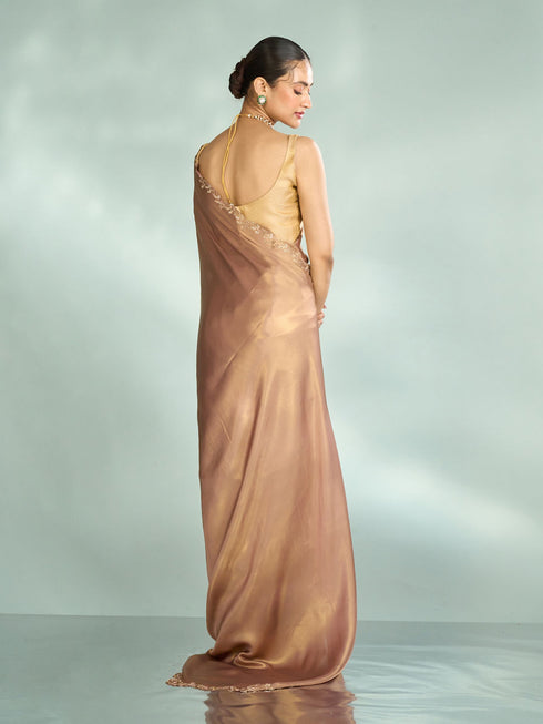 Mohey Dusty Pink Celestial Saree