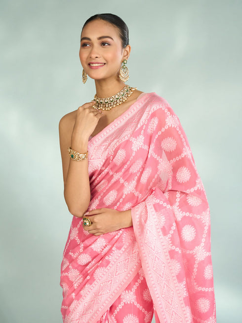 Mohey Pink Radiance Saree