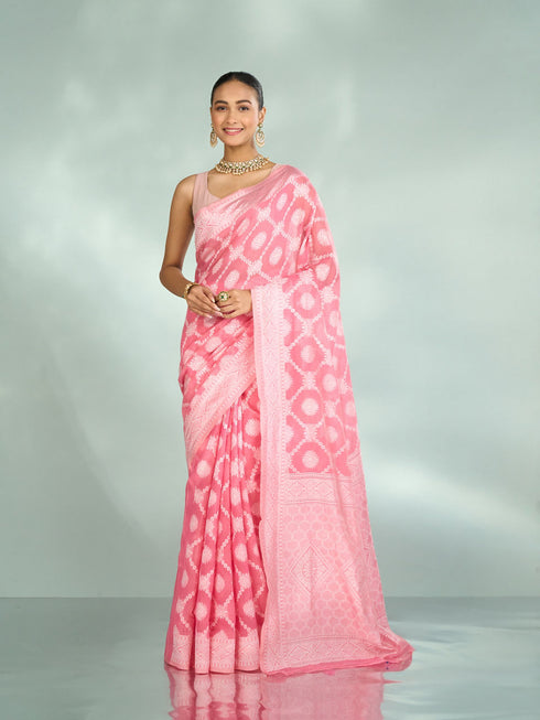 Mohey Pink Radiance Saree