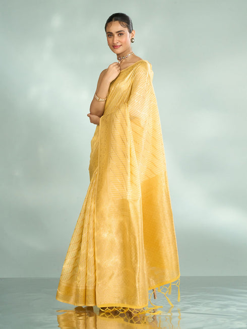 Mohey Sun Kissed Radiance Yellow Saree