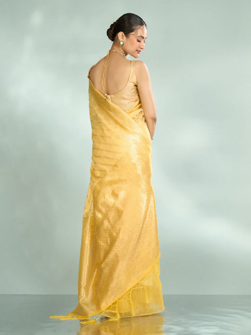 Mohey Sun Kissed Radiance Yellow Saree