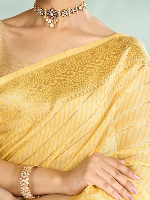 Mohey Sun Kissed Radiance Yellow Saree