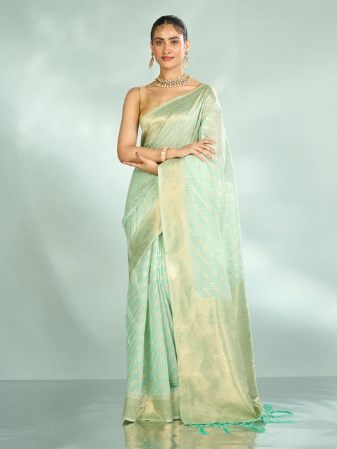 Mohey Sea Green Opulence Saree