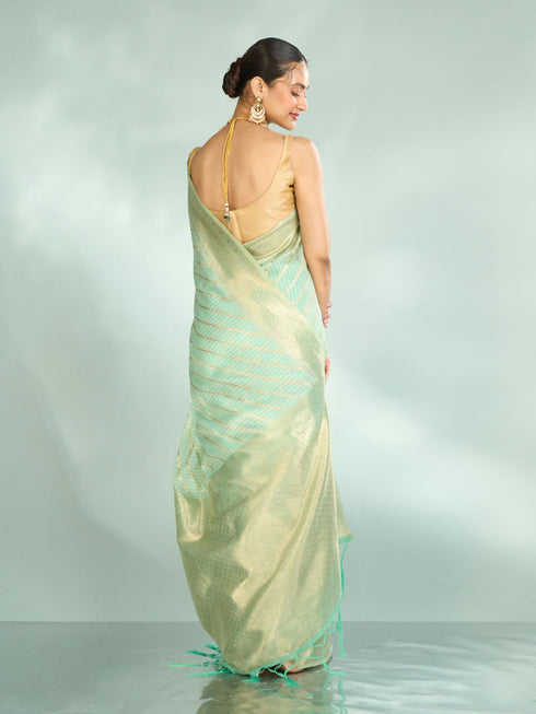 Mohey Sea Green Opulence Saree