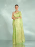Mohey Pista Green Festive Saree