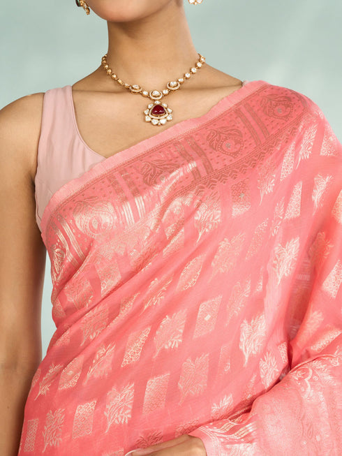 Mohey Pink Aesthetic Saree