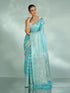 Mohey Luminous Light Blue Splendor Saree