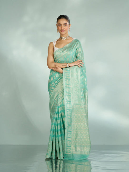 Mohey Emerald Elegance Saree