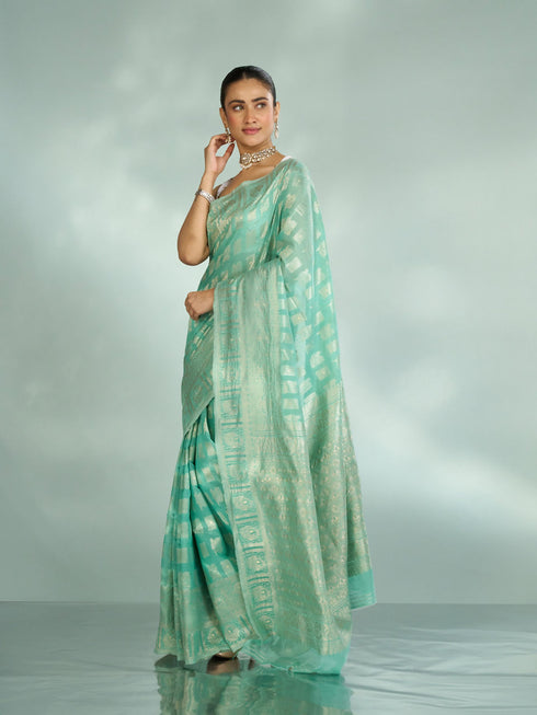 Mohey Emerald Elegance Saree