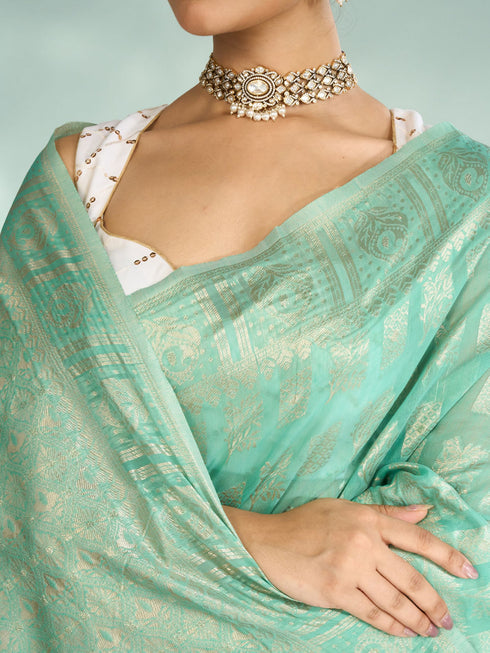 Mohey Emerald Elegance Saree
