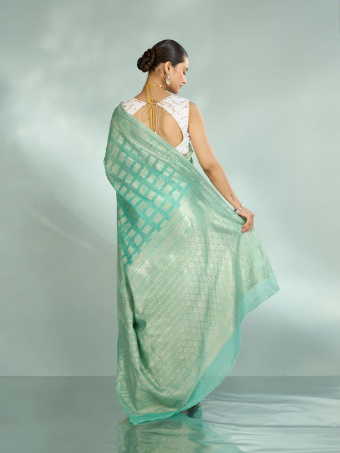 Mohey Emerald Elegance Saree