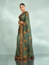 Mohey Pistachio Festive Elegance Saree