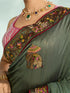Mohey Pistachio Festive Elegance Saree