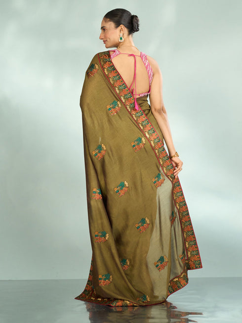 Mohey Emerald Radiance Saree