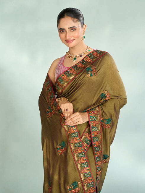 Mohey Emerald Radiance Saree