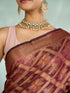 Mohey Radiant Wine Saree
