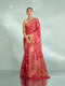 Mohey Pink Synthesis Silk Saree