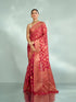 Mohey Pink Synthesis Silk Saree