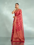 Mohey Pink Synthesis Silk Saree