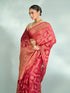 Mohey Pink Synthesis Silk Saree