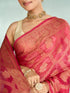 Mohey Pink Synthesis Silk Saree