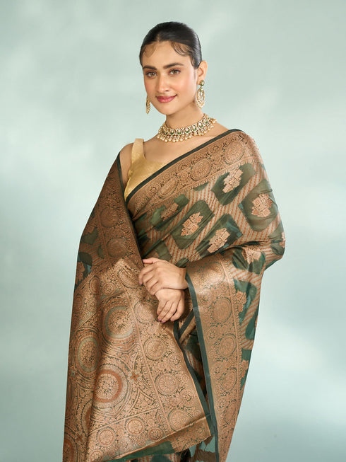 Mohey Emerald Enchantment Saree