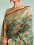 Mohey Enchanting Rama Green Saree