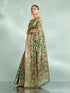 Mohey Enchanting Rama Green Saree