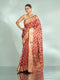 Mohey Splendid Coral Saree