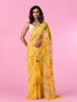 Mohey Mustard Yellow Chiffon Saree