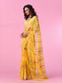 Mohey Mustard Yellow Chiffon Saree