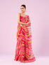 Mohey Elegant Pink Chiffon Saree