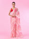 Mohey Radiant Rani Pink Chiffon Saree