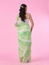 Mohey Emerald Elegance Chiffon Saree