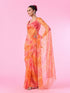 Mohey Orange Chiffon Wonder Saree