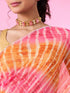 Mohey Radiant Rani-Orange Chiffon Saree