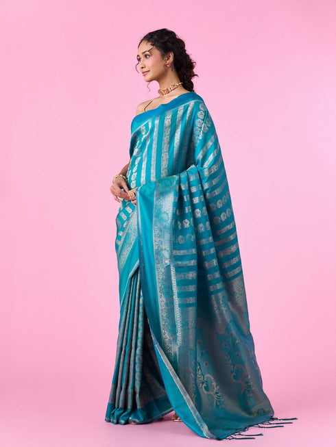 Mohey Emerald Elegance Banarasi Saree