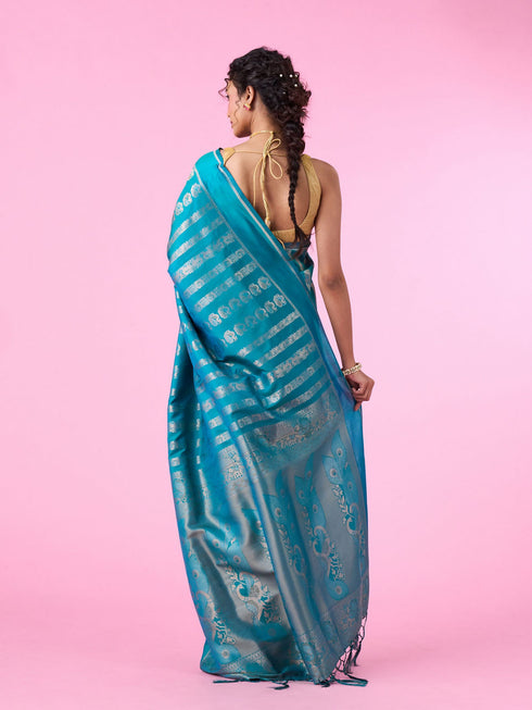 Mohey Emerald Elegance Banarasi Saree