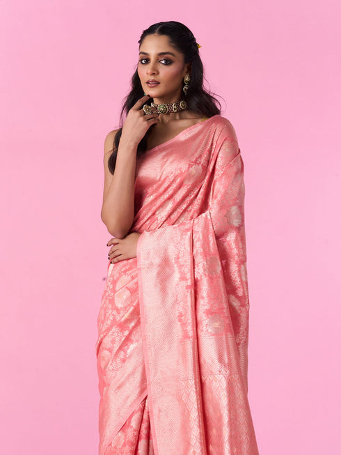 Mohey Gajree Pink Elegance Saree