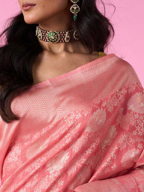 Mohey Gajree Pink Elegance Saree