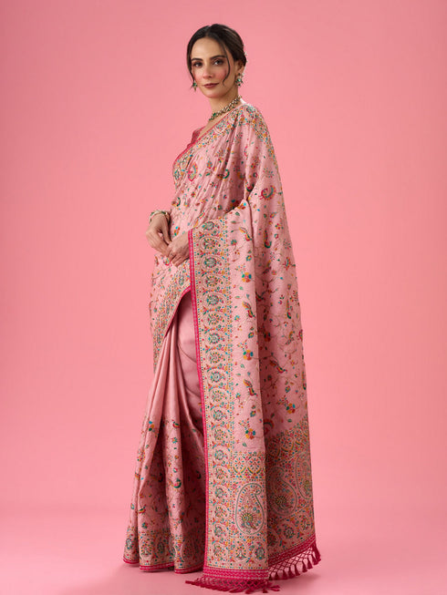 Mohey Pink Heavy Saree