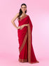 Mohey Majestic Radiance Red Saree