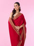 Mohey Majestic Radiance Red Saree